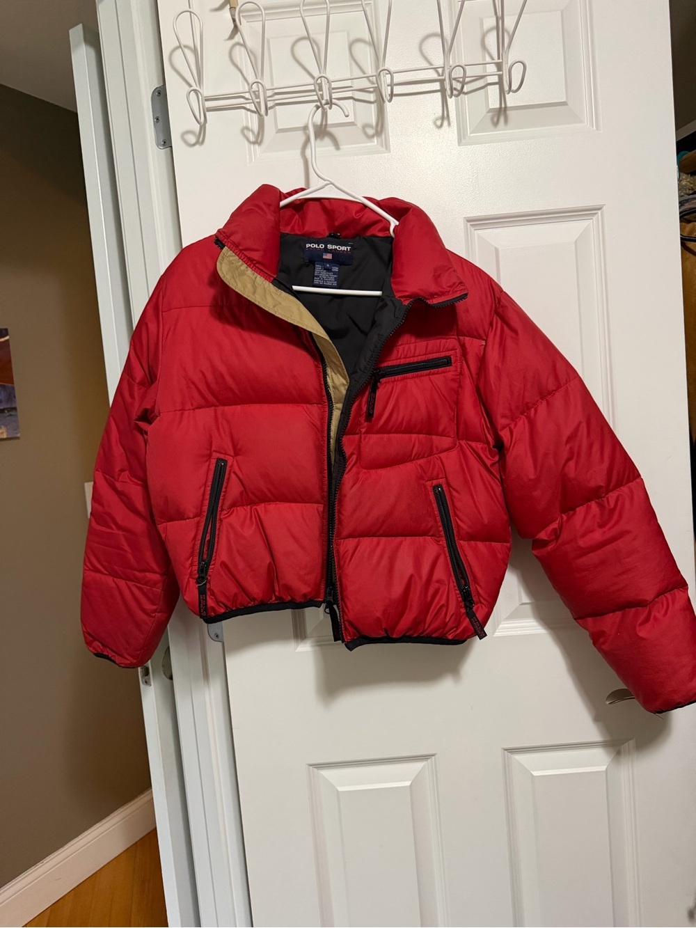 Polo by Ralph Lauren Kids Red Puffer Jacket with Contrast Lining